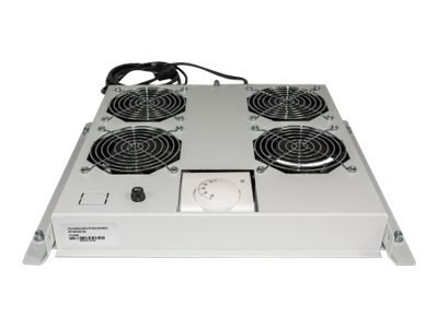 Intellinet 4-Fan Ventilation Unit for 19" Racks, Roof Mount, with Thermostat, Grey - Taca wentylatorów stojaka - z 4 wentylatory