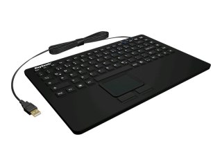 KeySonic KSK-5230IN - Klawiatura - z gładzik - USB - Niemcy - czarny