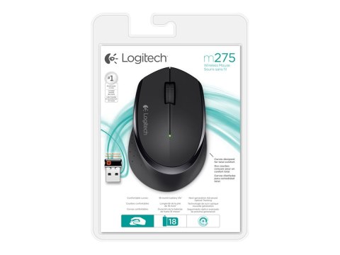 Logitech M280 - Mysz - praworęczna - optyczna - 3 przyciski - bezprzewodowa - 2.4 GHz - odbiornik bezprzewodowy USB - czarny