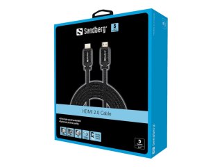 Sandberg - Kabel HDMI - HDMI męski do HDMI męski - 5 m