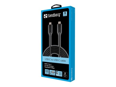 Sandberg - Kabel USB - USB-C (M) do USB-C (M) - USB 3.1 - 2 m