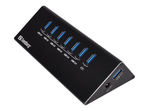 Sandberg USB 3.0 Hub 7 ports - Koncentrator - 7 x SuperSpeed USB 3.0 - stacjonarny
