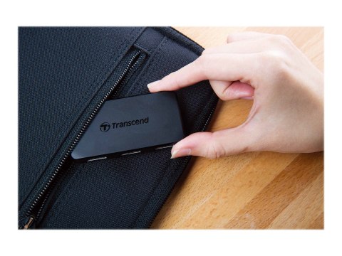 Transcend HUB2 - Koncentrator - 4 x SuperSpeed USB 3.0 - stacjonarny