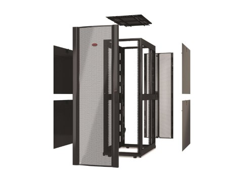 APC NetShelter SX Enclosure - Stojak szafa - bez boków - czarny - 42U - 19" - Zgodność z TAA