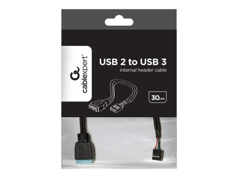 Cablexpert CC-U3U2-01 - Kabel wewnętrzny USB - główka 19 pin USB 3.0 (M) do wtyczka 9 pin USB (F) - 30 cm