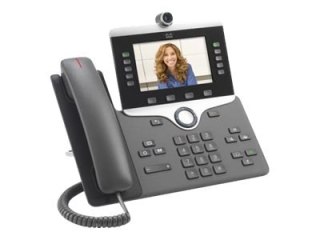 Cisco IP Phone 8845 - Wideofon IP - z aparat cyfrowy, interfejs Bluetooth - SIP, SDP - 5 linii - ciemny grafit