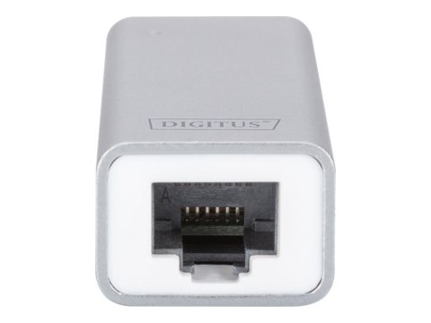 DIGITUS DN-3024 - Adapter sieciowy - USB-C - Gigabit Ethernet x 1 - aluminiowy
