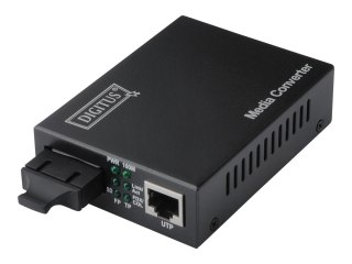 DIGITUS DN-82021-1 - Światłowodowy konwerter mediów - 100Mb LAN - 10Base-T, 100Base-FX, 100Base-TX - RJ-45 / SC pojedynczy-tryb 