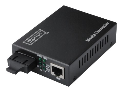 DIGITUS DN-82021-1 - Światłowodowy konwerter mediów - 100Mb LAN - 10Base-T, 100Base-FX, 100Base-TX - RJ-45 / SC pojedynczy-tryb 
