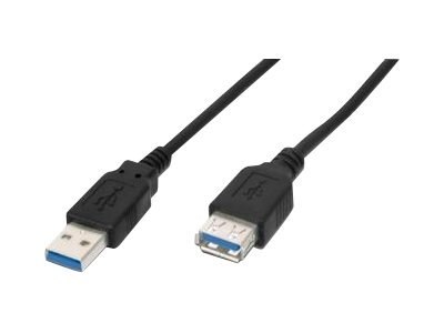 DIGITUS - Przedłużacz kabla USB - USB Typ A (M) do USB Typ A (F) - USB 3.0 - 3 m - odlewany - czarny