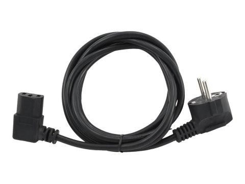 Gembird PC-186A-VDE - Kabel zasilający - power CEE 7/7 (M) kątowe do power IEC 60320 C13 kąt prosty - 10 A - 1.8 m - odlewany - 
