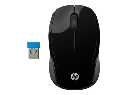 HP 200 - Mysz - prawo i leworęczna - optyczna - bezprzewodowa - 2.4 GHz - odbiornik bezprzewodowy USB - dla HP 20, 22, 24, 27, 4