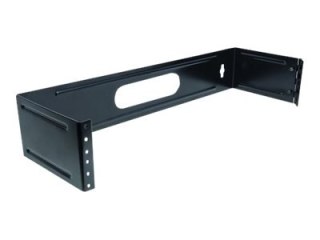 Intellinet 19" Hinged Wall Bracket, 2U, Black - Wspornik do montażu panelu krosowniczego - do montażu na ścianie - czarny - 2U -