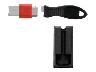 Kensington USB Port Lock with Cable Guard - Square - Blokada złącza USB - srebrny