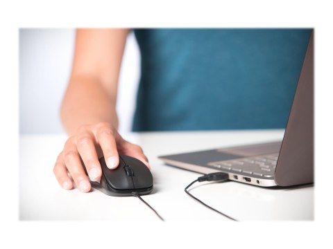 Kensington ValuMouse - Mysz - prawo i leworęczna - optyczna - 3 przyciski - przewodowa - USB - czarny