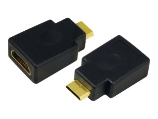 LogiLink - Adapter HDMI - 19 pin mini HDMI Type C męski do HDMI żeński - czarny