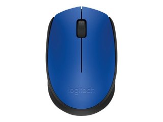 Logitech M171 - Mysz - prawo i leworęczna - bezprzewodowa - 2.4 GHz - odbiornik bezprzewodowy USB - czarny, niebieski