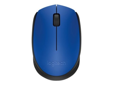 Logitech M171 - Mysz - prawo i leworęczna - bezprzewodowa - 2.4 GHz - odbiornik bezprzewodowy USB - czarny, niebieski