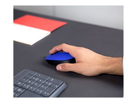 Logitech M171 - Mysz - prawo i leworęczna - bezprzewodowa - 2.4 GHz - odbiornik bezprzewodowy USB - czarny, niebieski