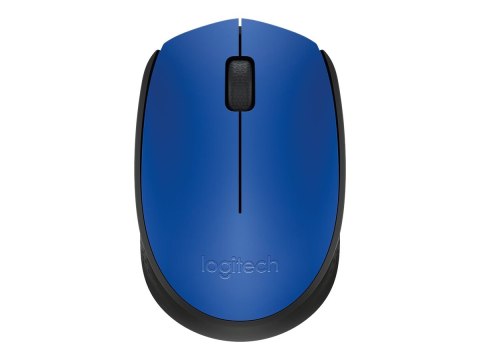 Logitech M171 - Mysz - prawo i leworęczna - bezprzewodowa - 2.4 GHz - odbiornik bezprzewodowy USB - czarny, niebieski