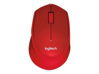 Logitech M330 SILENT PLUS - Mysz - 3 przyciski - bezprzewodowa - 2.4 GHz - odbiornik bezprzewodowy USB - czerwony