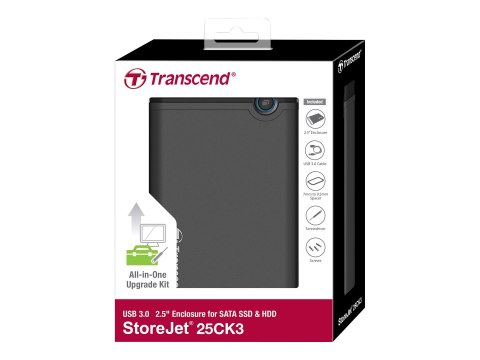 Transcend StoreJet 2.5" - Obudowa pamięci - 2.5" - SATA 6Gb/s - USB 3.0