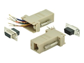 ASSMANN - Adapter szer. RS-232 - DB-9 (F) do RJ-45 (F) - beżowy