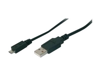 ASSMANN - Kabel USB - Micro-USB Typ B (M) do USB (M) - USB 2.0 - 1.8 m - odlewany - czarny