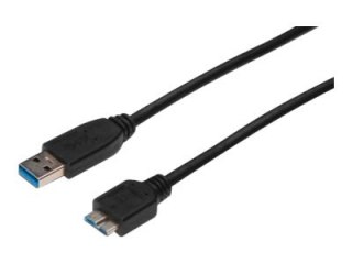 ASSMANN - Kabel USB - Micro-USB Typ B (M) do USB (M) - USB 3.0 - 1 m - odlewany - czarny