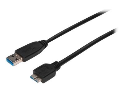 ASSMANN - Kabel USB - Micro-USB Type B (M) do USB Typ A (M) - USB 3.0 - 25 cm - odlewany - czarny