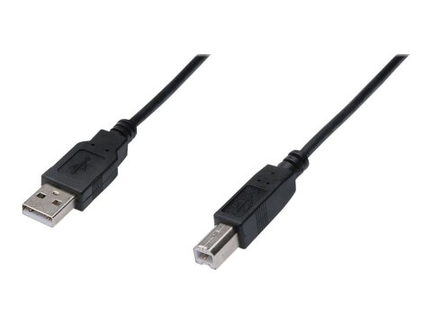 ASSMANN - Kabel USB - USB (M) do USB Typ B (M) - USB 2.0 - 1.8 m - odlewany - czarny