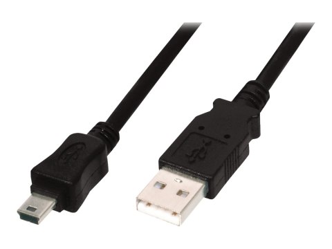 ASSMANN - Kabel USB - USB (M) do mini USB typ B (M) - USB 2.0 - 1 m - odlewany - czarny