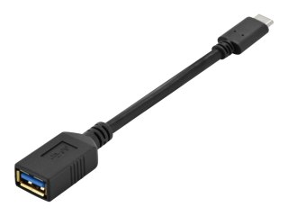 ASSMANN - Kabel USB - USB Typ A (F) do USB-C (M) - USB 3.0 - 15 cm - odlewany - czarny