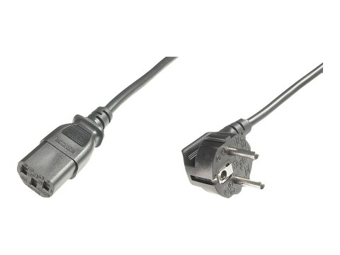 ASSMANN - Kabel zasilający - power IEC 60320 C13 do power CEE 7/7 (M) - AC 250 V - 2.5 m - odlewany - czarny