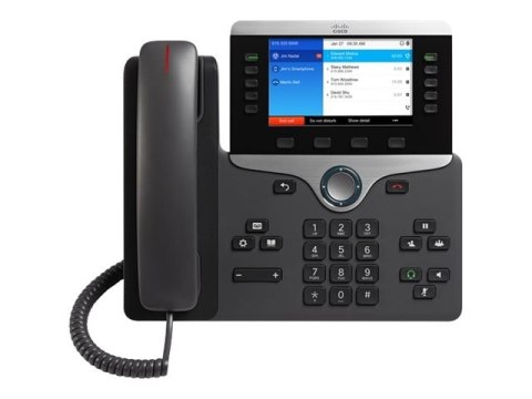 Cisco IP Phone 8851 - Telefon VoIP - SIP, RTCP, RTP, SRTP, SDP - 5 linii - ciemny grafit