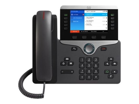 Cisco IP Phone 8861 - With Multiplatform Phone Firmware - telefon VoIP - IEEE 802.11a/b/g/n/ac (Wi-Fi) - SIP, RTCP, RTP, SRTP, S