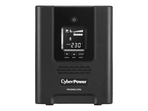 CyberPower Professional Tower Series PR3000ELCDSL - UPS - AC 230 V - 2700 wat - 3000 VA - 9 Ah - RS-232, USB - złącza wyjściowe: