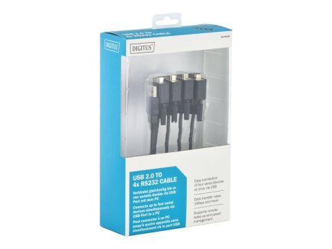 DIGITUS DA-70159 - Adapter szeregowy - USB - RS-232 x 4