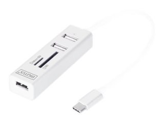 DIGITUS DA-70243 - Koncentrator - 3 x USB 2.0 - stacjonarny