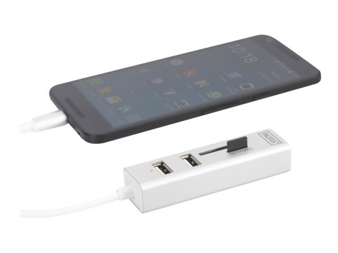 DIGITUS DA-70243 - Koncentrator - 3 x USB 2.0 - stacjonarny