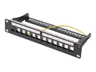 DIGITUS Professional DN-91420 - Panel krosowniczy (zatyczka) - STP - czarny, RAL 9005 - 1U - 10" - liczba portów — 12