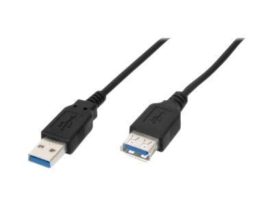 DIGITUS - Przedłużacz kabla USB - USB Typ A (M) do USB Typ A (F) - USB 3.0 - 1.8 m - odlewany - czarny