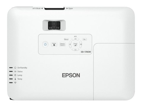 Epson EB-1780W - Projektor LCD - przenośny - 3000 lumeny (biel) - 3000 lumeny (kolor) - WXGA (1280 x 800) - 16:10 - 720p - 802.1