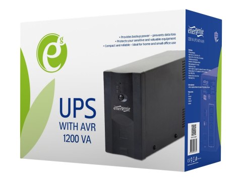 Gembird UPS-PC-1202AP - UPS - AC 162-295 V - 720 wat - 1200 VA - 2 x bateria - 7 Ah - USB - złącza wyjściowe: 4