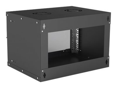 Intellinet Network Cabinet, Wall Mount (Basic), 6U, Usable Depth 340mm/Width 485mm, Black, Flatpack, Max 50kg, Glass Door, 19", 