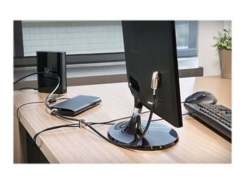 Kensington Desktop and Peripherals Standard Keyed Locking Kit 2.0 - Linka blokady - 2.4 m