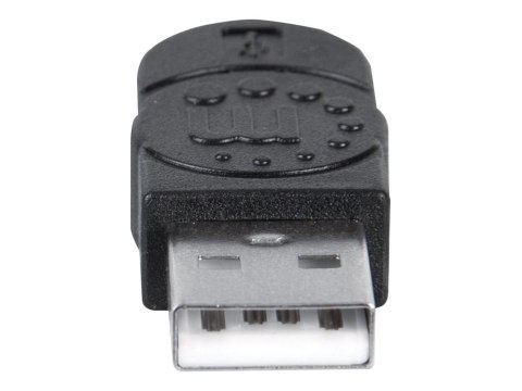 Manhattan USB-A to USB-B Cable, 5m, Male to Male, 480 Mbps (USB 2.0), Hi-Speed USB, Black, Lifetime Warranty, Polybag - Kabel US
