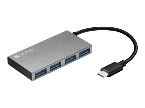Sandberg Pocket Hub - Koncentrator - 4 x SuperSpeed USB 3.0 - stacjonarny