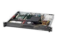 Supermicro SC512 203B - Montowany w stojaku 1U - ATX 200 wat - czarny - USB