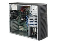 Supermicro SC732 D4-903B - Wieża - rozszerzenie ATX 900 wat - czarny - USB/dźwięk